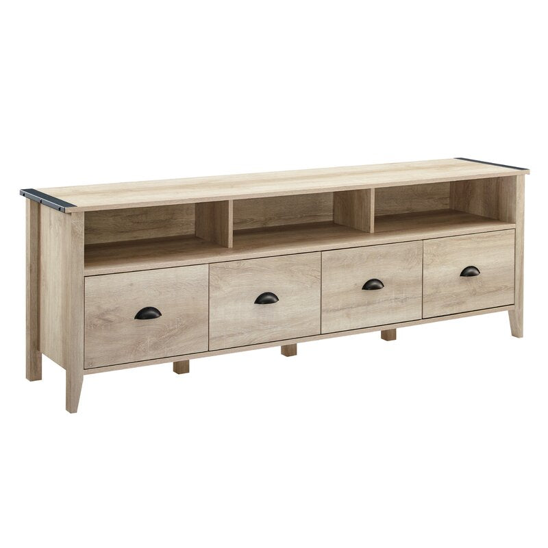 White Oak Hedy TV Stand for TVs up to 85" Made from Engineered Wood