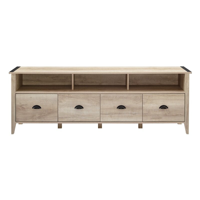 White Oak Hedy TV Stand for TVs up to 85" Made from Engineered Wood