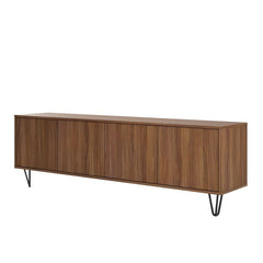Hefner TV Stand for TVs up to 80" Walnut Made from Engineered Wood
