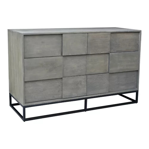 Hegeman 6 Drawer 55'' W Solid Wood Dresser Made from Solid Acacia Wood