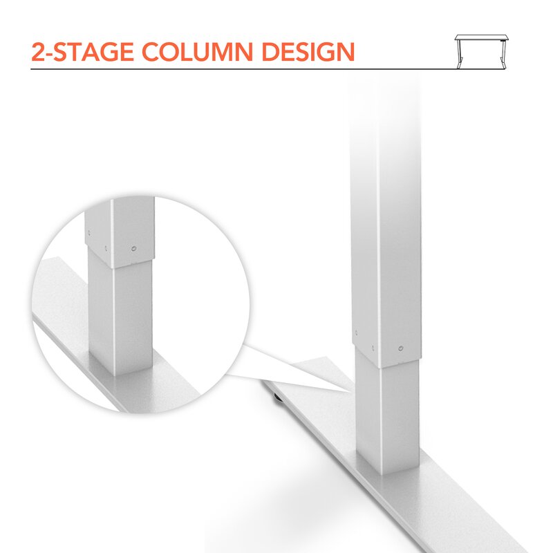 Oak White Height Adjustable Standing Desk Effortlessly Achieve Sit Stand Balance