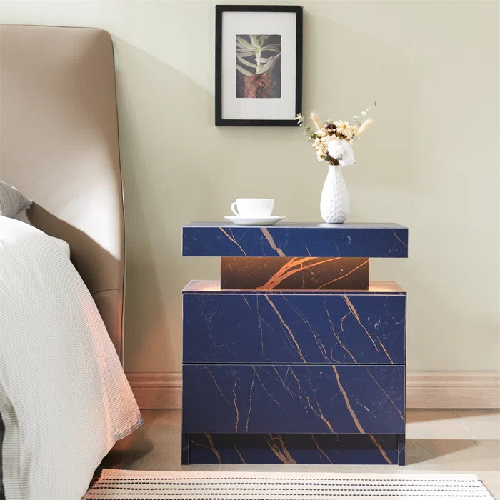 Blue Marble Heimdall 20.5'' Tall 2 - Drawer Nightstand with LED light