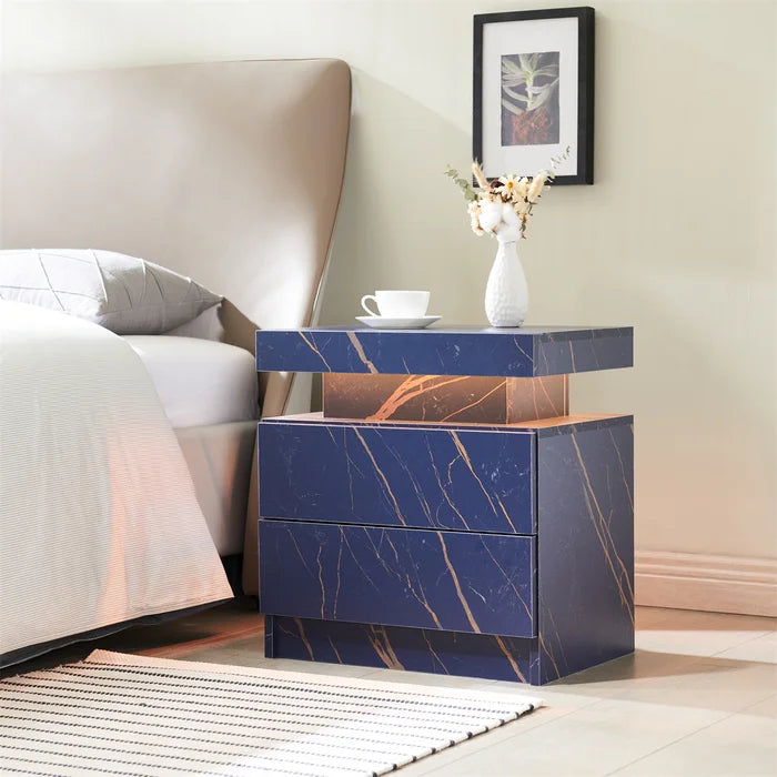 Blue Marble Heimdall 20.5'' Tall 2 - Drawer Nightstand with LED light