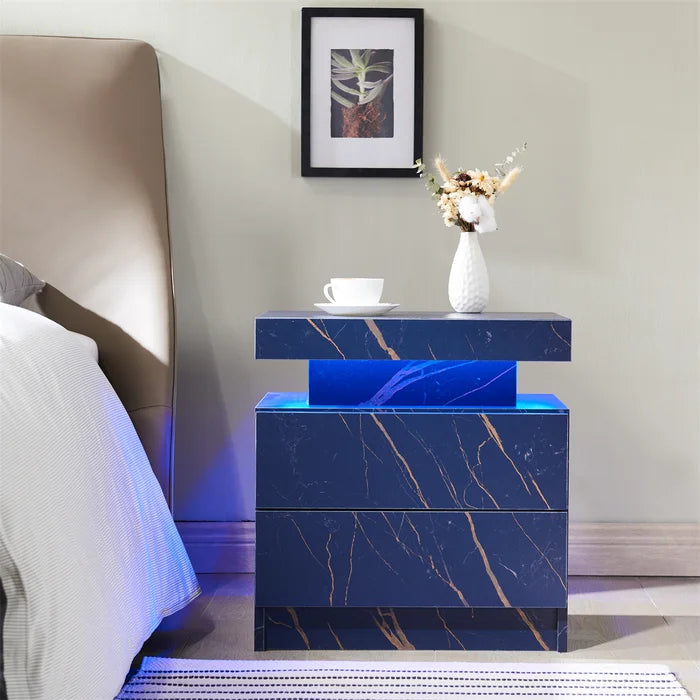 Blue Marble Heimdall 20.5'' Tall 2 - Drawer Nightstand with LED light
