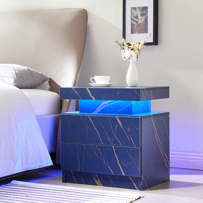 Blue Marble Heimdall 20.5'' Tall 2 - Drawer Nightstand with LED light