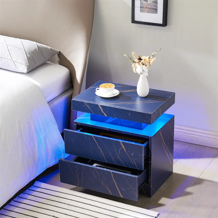 Blue Marble Heimdall 20.5'' Tall 2 - Drawer Nightstand with LED light
