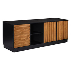Caramel Black Heitzman Solid Wood TV Stand for TVs up to 85"