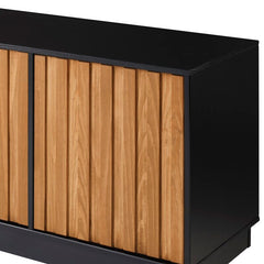 Caramel Black Heitzman Solid Wood TV Stand for TVs up to 85"