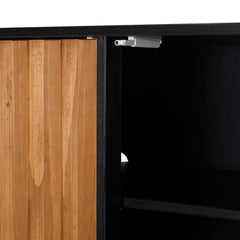Caramel Black Heitzman Solid Wood TV Stand for TVs up to 85"