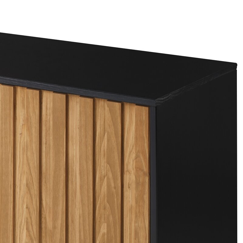 Caramel Black Heitzman Solid Wood TV Stand for TVs up to 85"