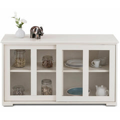 Cream Heller 42'' Wide Server  Simple Storage Space