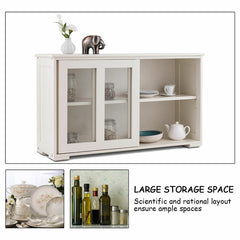 Cream Heller 42'' Wide Server  Simple Storage Space