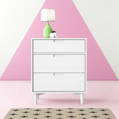 Helmick 3 Drawer 29'' W Solid Wood Chest Mid-Century Modern Style