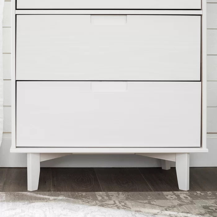 Helmick 3 Drawer 29'' W Solid Wood Chest Mid-Century Modern Style