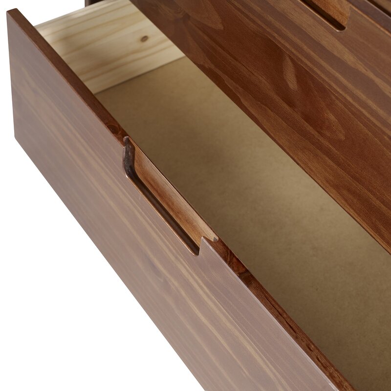 Walnut 3 Drawer 30'' W Solid Wood Chest Achieve Boho Vibes in your Bedroom or Guest Room with this Mid-Century Modern Dresser