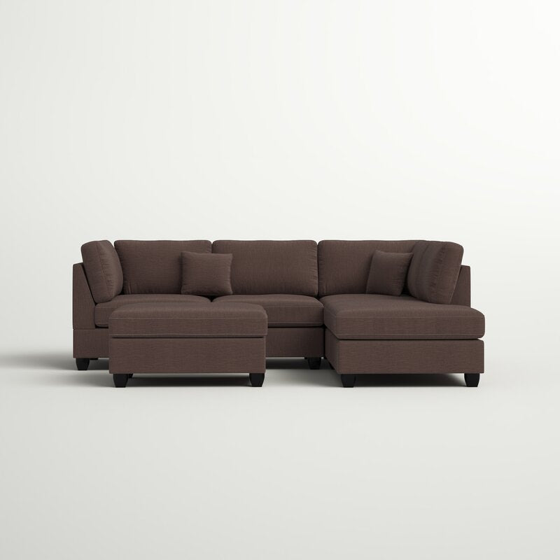 Hemphill 104 reversible top sectional with ottoman