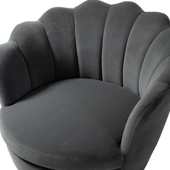 Gray Velvet 30'' Wide Velvet Barrel Chair Adds A Touch of Texture to your Living Room Decor