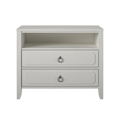 Soft White Her Majesty 24'' Tall 2 - Drawer Nightstand Elegant Style Perfect for Bedside