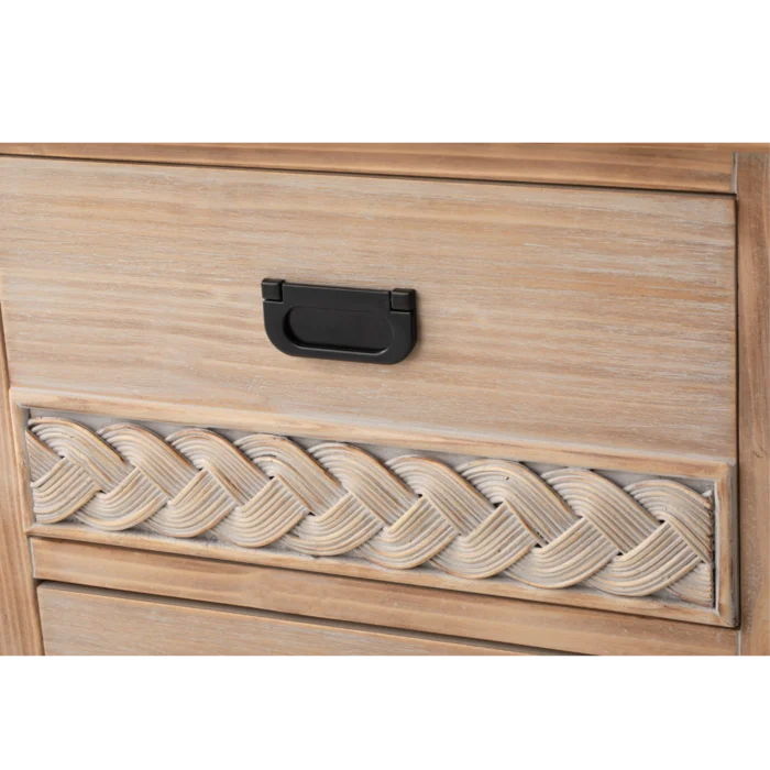 Natural Brown Hermanda 22.25'' Tall 2 - Drawer Nightstand in Natural Brown