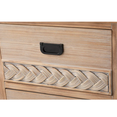 Natural Brown Hermanda 22.25'' Tall 2 - Drawer Nightstand in Natural Brown