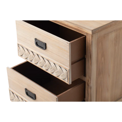 Natural Brown Hermanda 22.25'' Tall 2 - Drawer Nightstand in Natural Brown