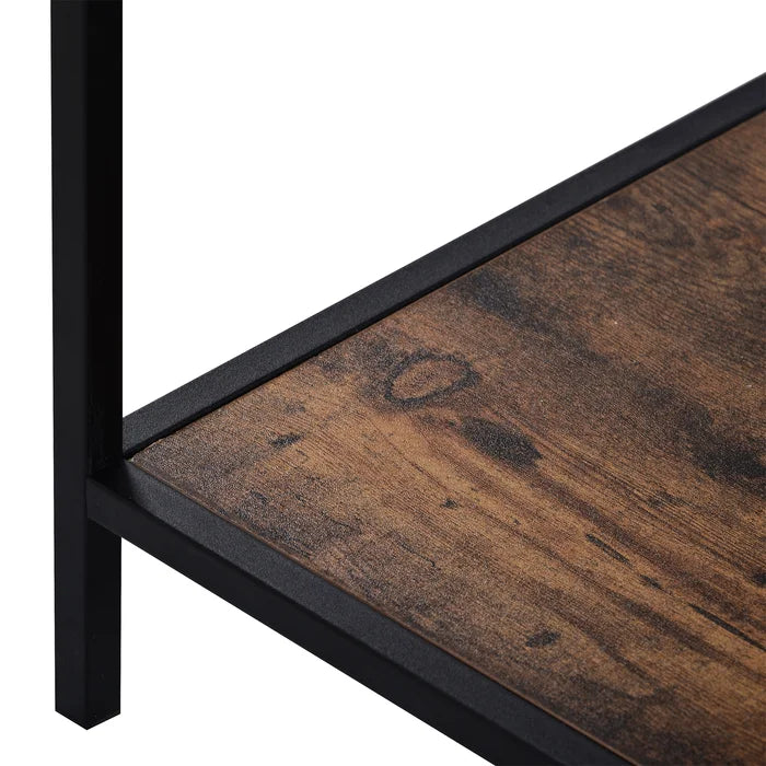 Distressed Brown Herries 48'' Wide Buffet Table Iron Mesh Doors Bring Industrial Style Solid Wood
