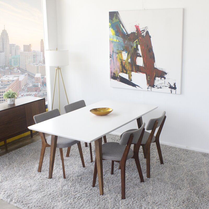 Hiers Eucalyptus Solid Wood Dining Table Crafted of Quality Solid Wood