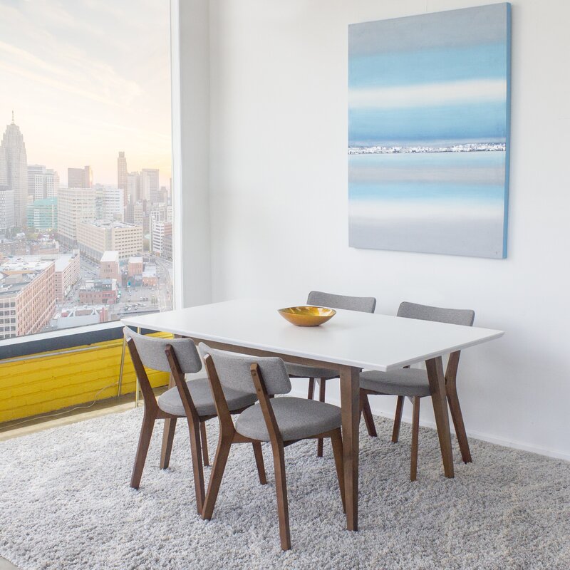 Hiers Eucalyptus Solid Wood Dining Table Crafted of Quality Solid Wood