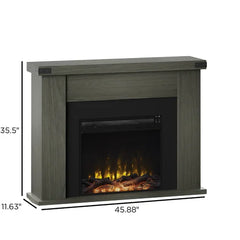 Geneva Oak Higgin 45.88'' W Electric Fireplace Perfet for Living Room