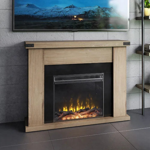 Natural Oak Higgin 45.88'' W Electric Fireplace