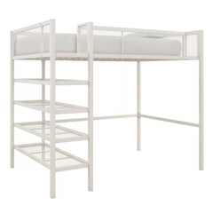 Hileman Twin Loft Bed with Bookcase Perfect to Store Books Toys and Comfortable Bed
