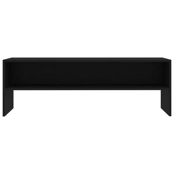 Black Hilerio Solid Wood TV Stand for TVs up to 50" Classic-Style with Open Compartment