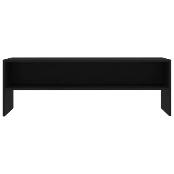 Black Hilerio Solid Wood TV Stand for TVs up to 50" Classic-Style with Open Compartment