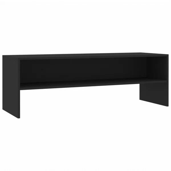 Black Hilerio Solid Wood TV Stand for TVs up to 50" Classic-Style with Open Compartment