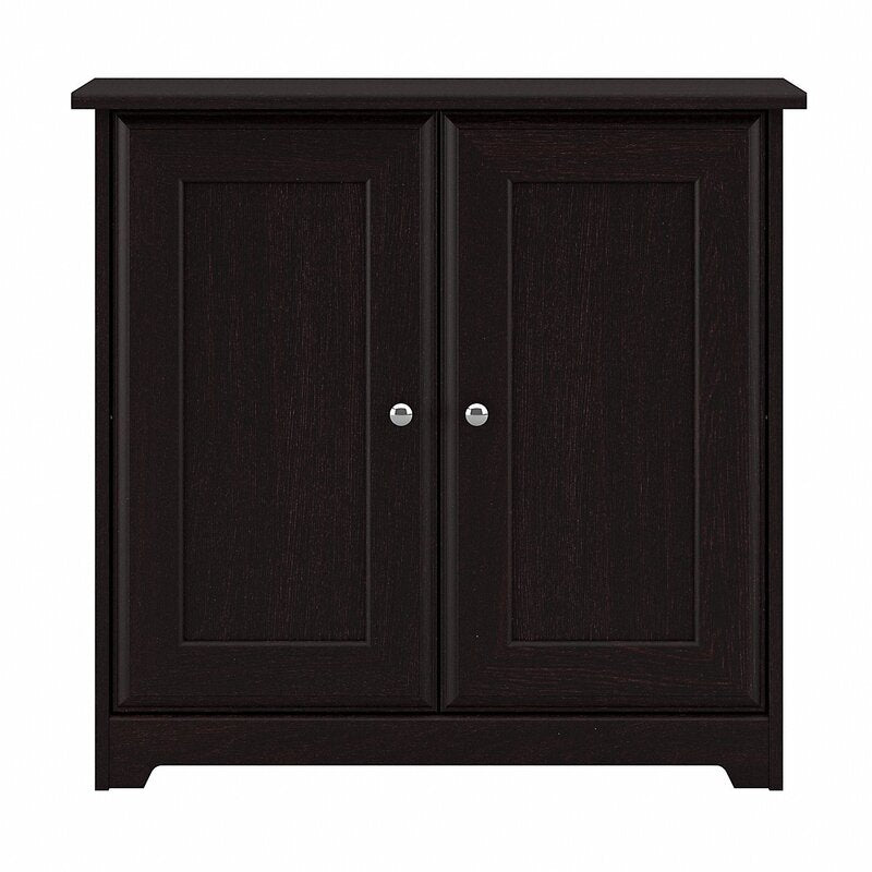 Espresso Oak 2 - Shelf Accent Cabinet Offers A Convenient Way To Keep Books, Personal Items, and Supplies Organized in Any Home Office or Living Space