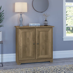 Reclaimed Pine 2 - Shelf Accent Cabinet Storage Cabinet with Doors Offers A Convenient Way To Keep Books, Personal Items