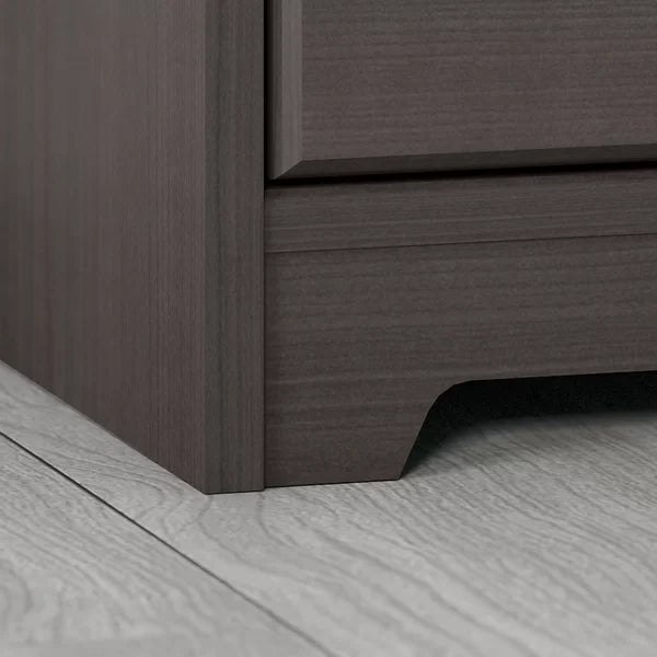 Gray Hillsdale Reversible Corner Desk with Hutch