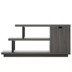 Light Gray Hinkson TV Stand for TVs up to 50" with Cable Management and Adjustable Shelves