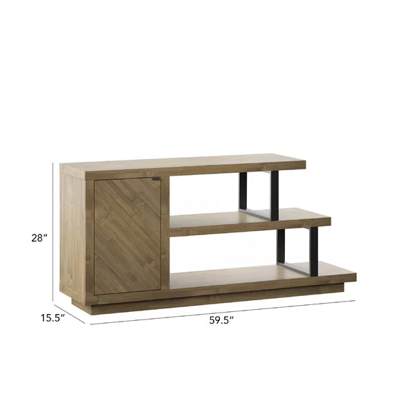 Brown Hinkson TV Stand for TVs up to 50" Cable Management