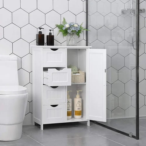 Hirth 31.9'' Tall 1 - Door Mirrored Accent Cabinet Glossy and Smooth