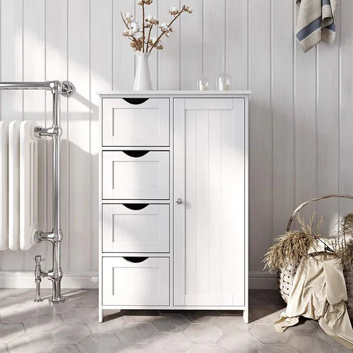 Hirth 31.9'' Tall 1 - Door Mirrored Accent Cabinet Glossy and Smooth