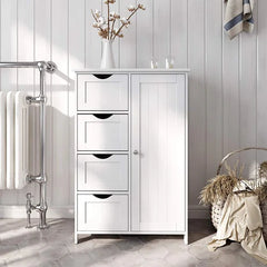 Hirth 31.9'' Tall 1 - Door Mirrored Accent Cabinet Glossy and Smooth