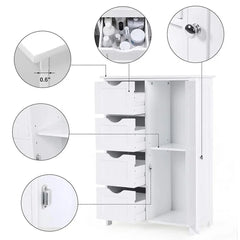 Hirth 31.9'' Tall 1 - Door Mirrored Accent Cabinet Glossy and Smooth