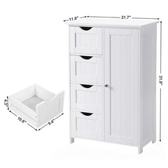 Hirth 31.9'' Tall 1 - Door Mirrored Accent Cabinet Glossy and Smooth
