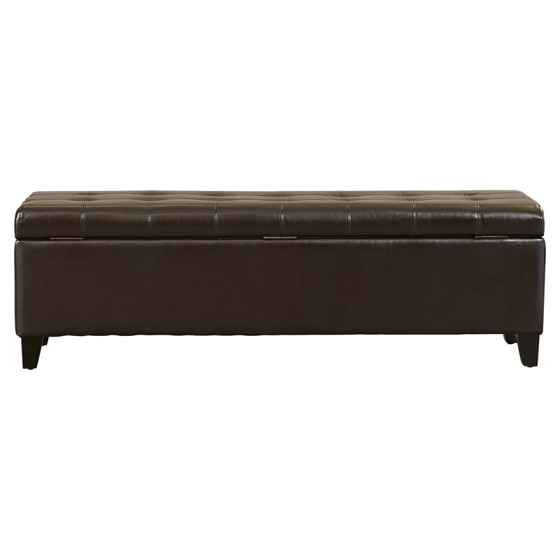 Upholstered Storage Bench Ideal for Tucking Away Pillows, Blankets, and Other Sitting Room Essentials Providing A Space Saving