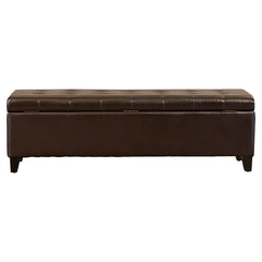 Upholstered Storage Bench Ideal for Tucking Away Pillows, Blankets, and Other Sitting Room Essentials Providing A Space Saving