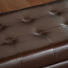 Upholstered Storage Bench Ideal for Tucking Away Pillows, Blankets, and Other Sitting Room Essentials Providing A Space Saving