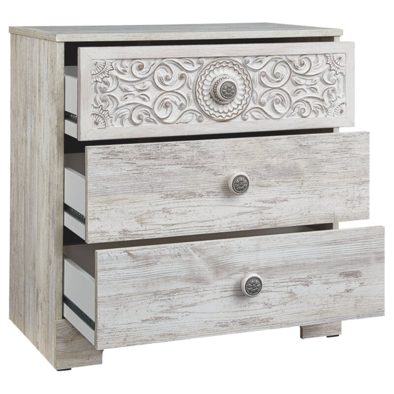 3 Drawer 27.5'' W Chest Perfect for A Restful Bedroom Medallion Drawer Pulls Give this Attractively Priced Chest A High-End Aesthetic