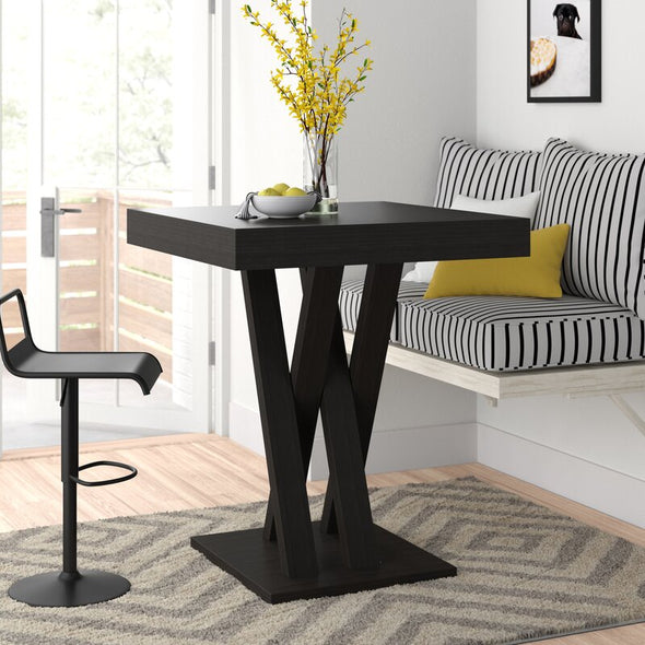 Hodder Bar Height 35.5'' Pedestal Dining Table Perfect for Living Room