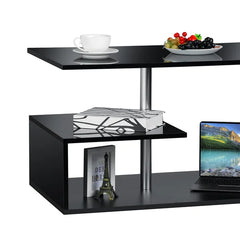 Black Holl Floor Shelf Coffee Table with Storage